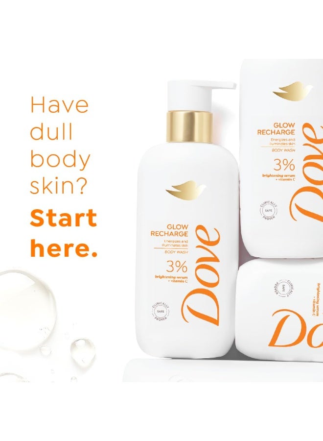 Dove Glow Recharge Serum Body Wash | 3% Brightening Serum + Vit C | Energizes & Illuminates skin | Paraben & SLS free | 300 ml - Image 3